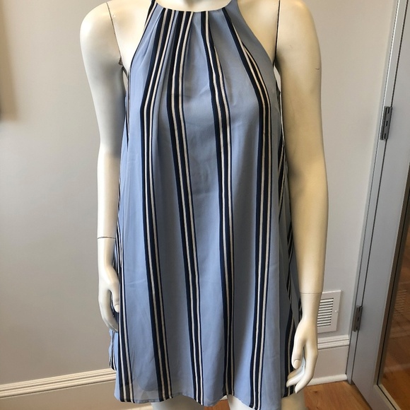 Blue Rain Dresses & Skirts - FRANCESCA'S Blue/Navy Striped Dress